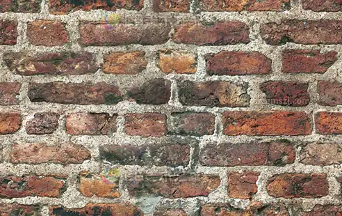 多彩旧砖墙斑驳贴图