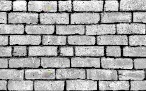灰白旧砖墙贴图