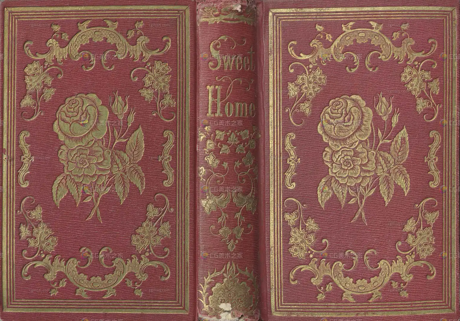 玫红色书籍封面贴图