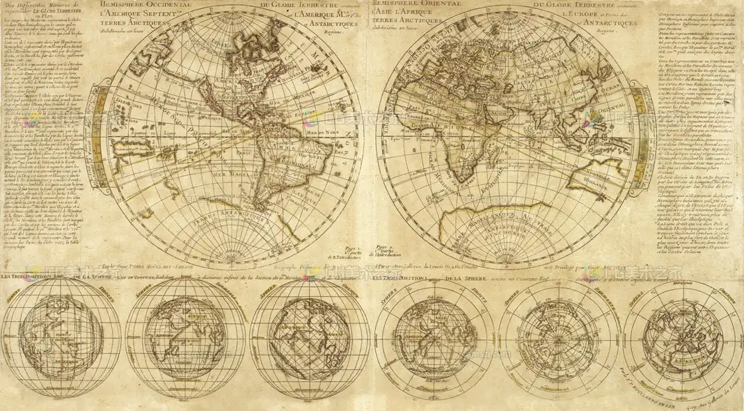 复古世界地图贴图