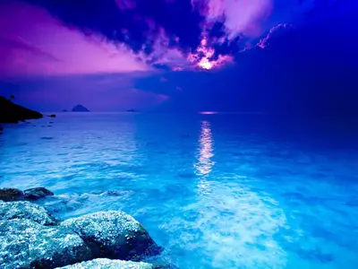 梦幻海景夜景贴图