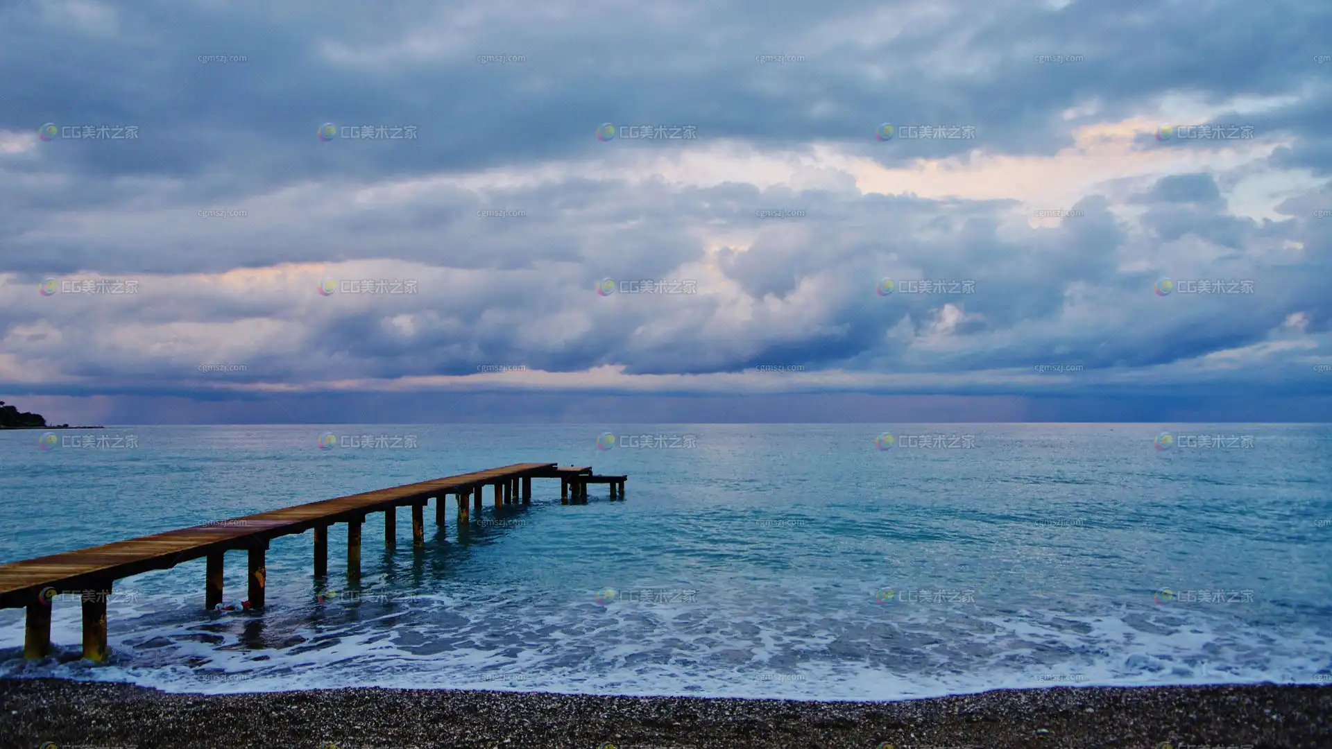 海上栈桥风景贴图