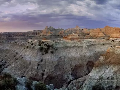 美国南达科塔州恶地国家公园日出