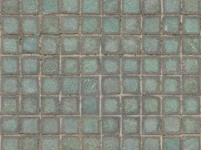 青绿色方块瓷砖