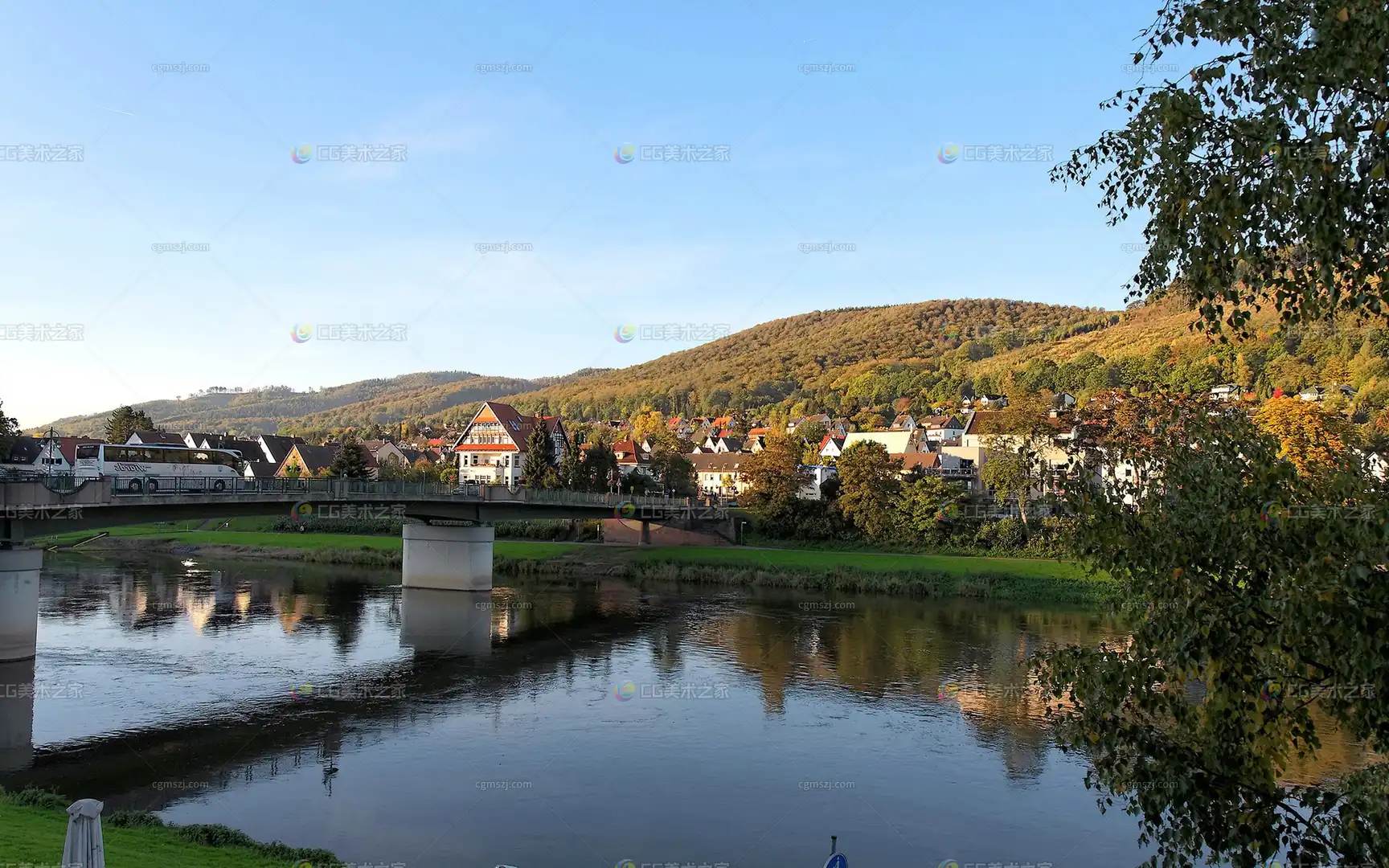 河畔小镇景观贴图