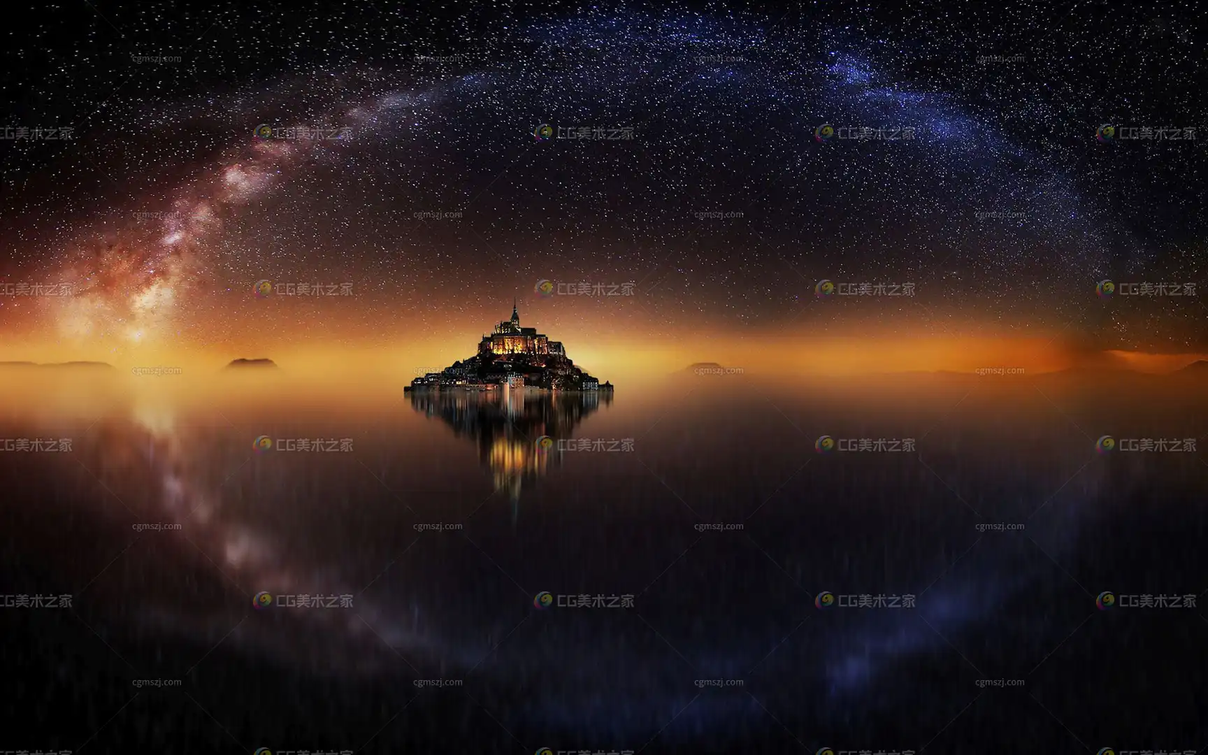 星空海岛城堡贴图