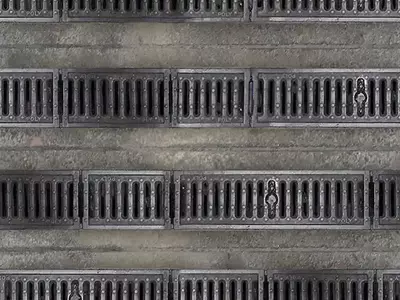 金属排水沟盖贴图
