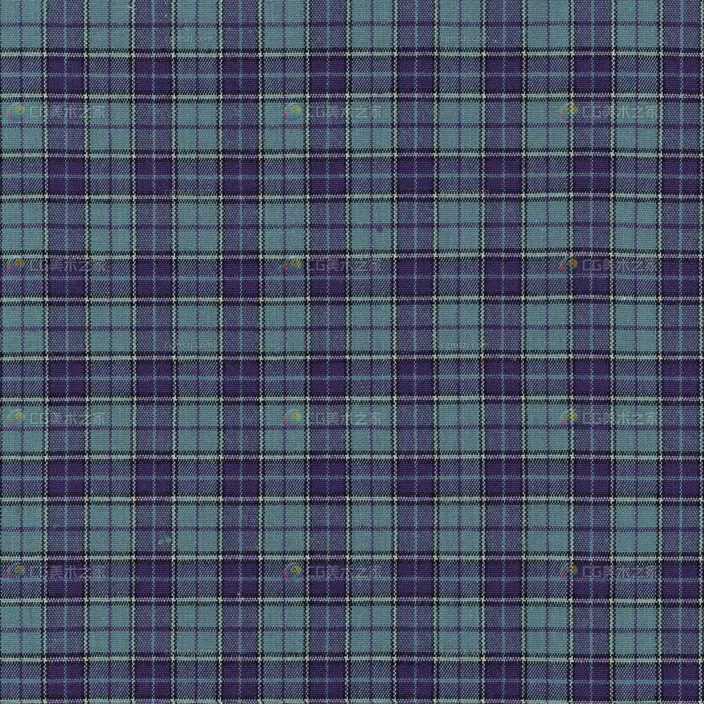 蓝绿布纹织物贴图