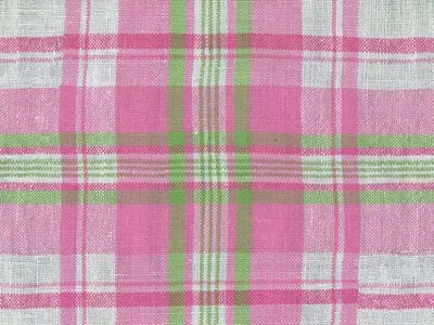 粉绿格纹布料贴图