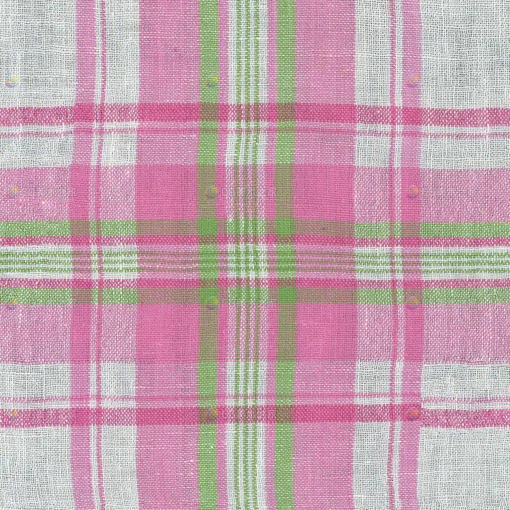 粉绿格纹布料贴图