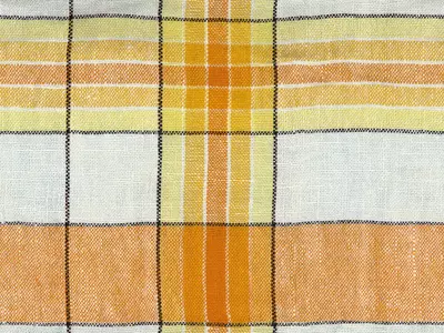 橙黄格纹布料贴图