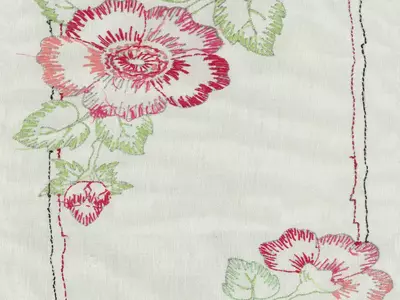 花卉图案织物贴图