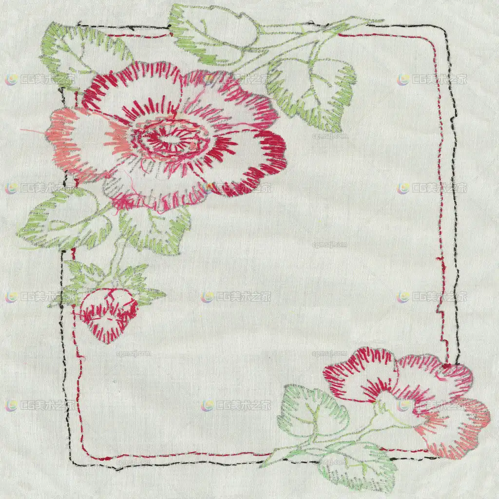 花卉图案织物贴图