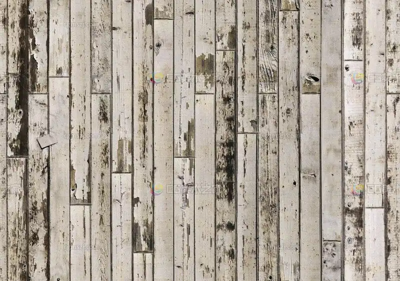 白旧木板纹理贴图