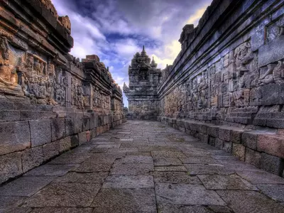 古寺庙走廊贴图