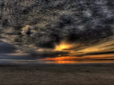 日落海滩景观贴图