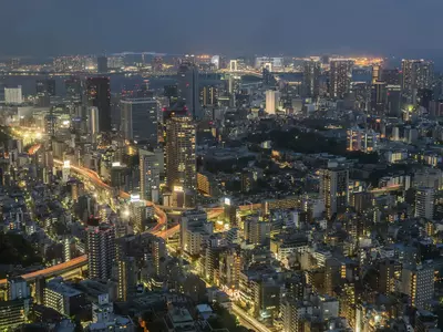 都市夜景航拍贴图