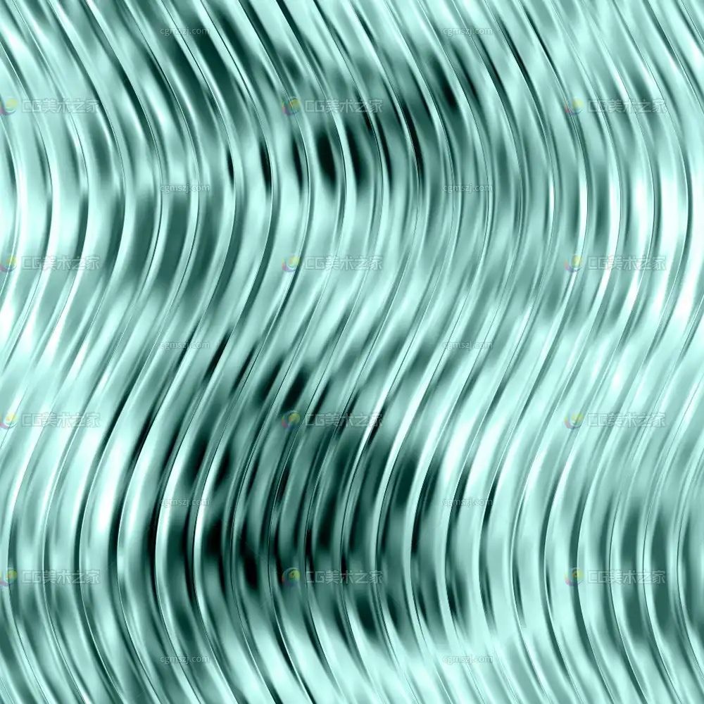 青绿色波浪纹理玻璃贴图