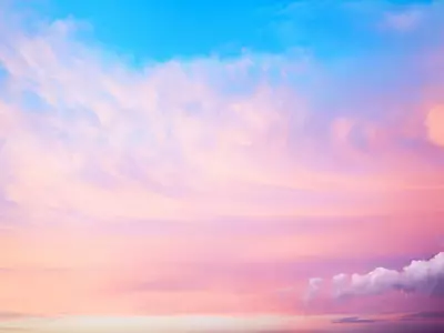 粉蓝渐变云霞贴图