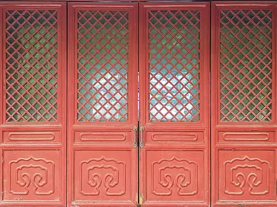 中式红木门贴图