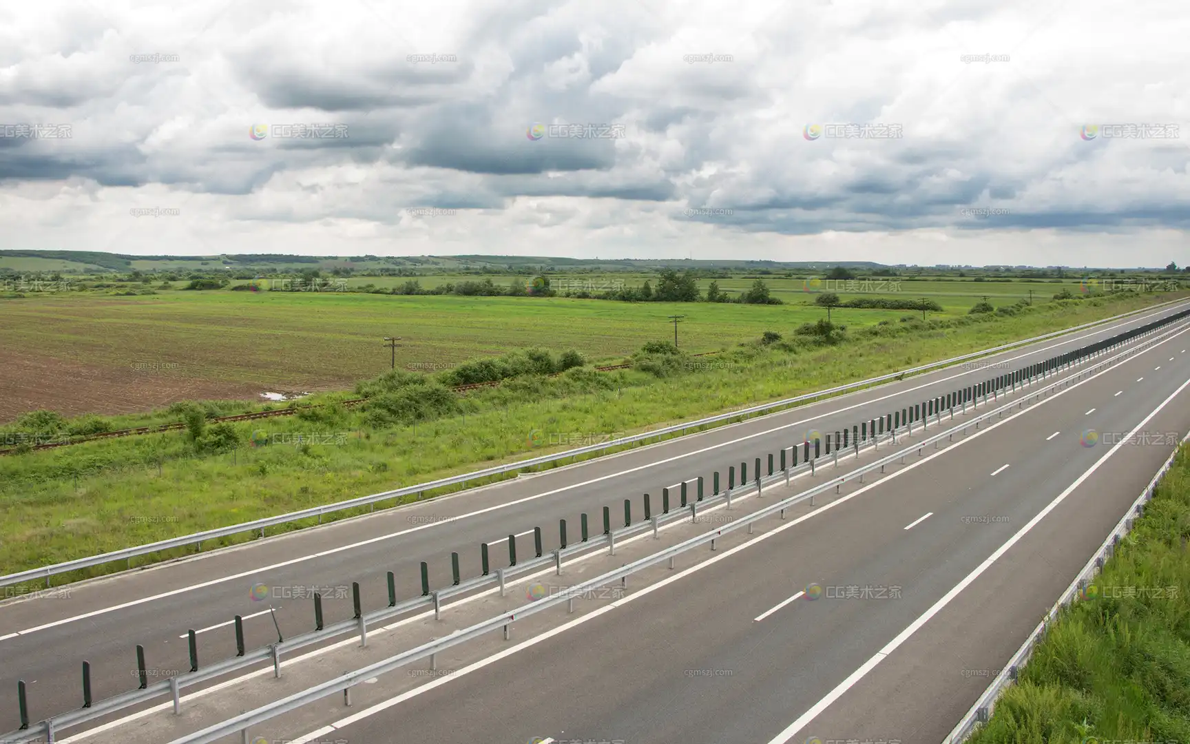公路田野风景贴图