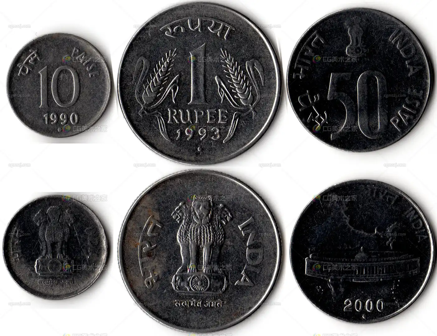印度硬币写实贴图
