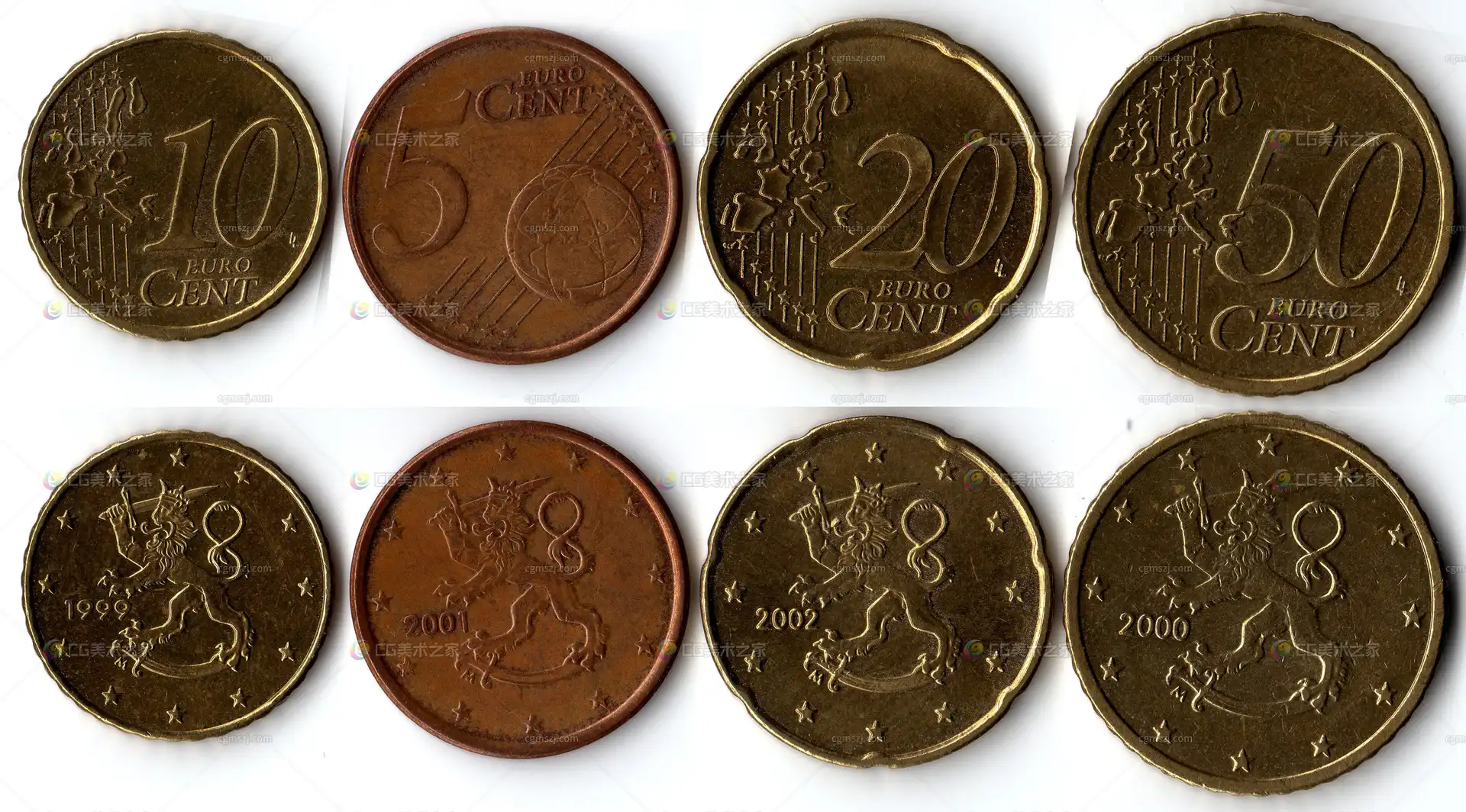 欧元分币贴图