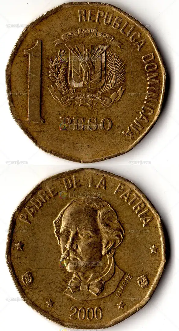 多米尼加币索硬币贴图