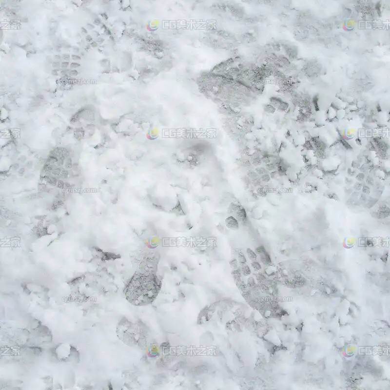 雪地脚印纹理贴图