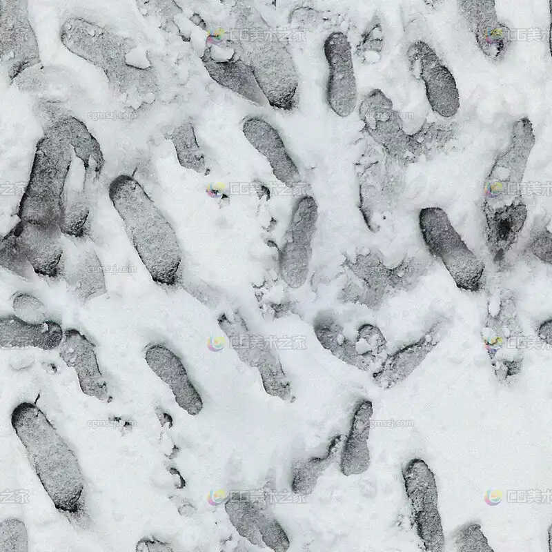 雪地脚印纹理贴图