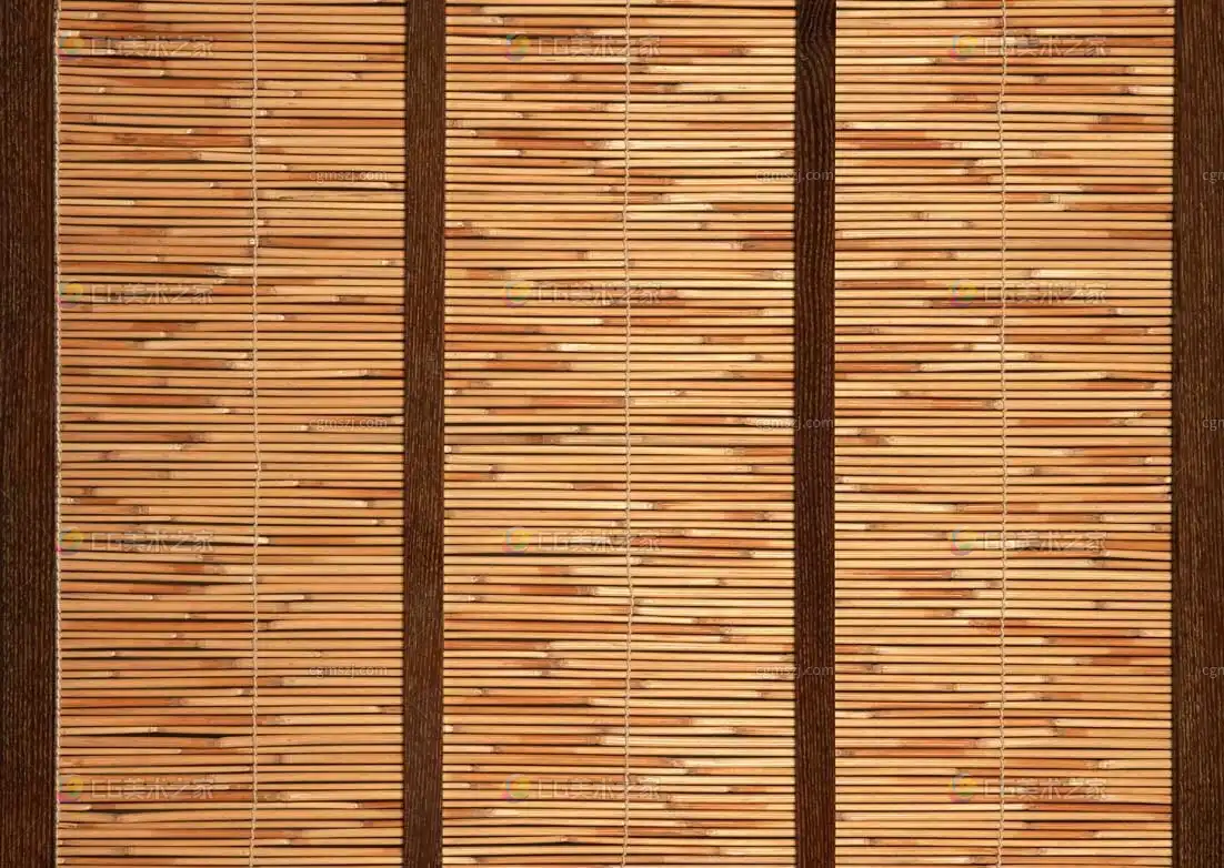 棕黄竹帘纹理贴图
