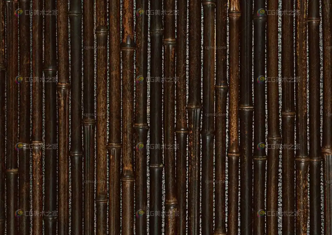 竹杆竖条纹理贴图