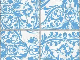 蓝白花纹瓷砖纹理贴图