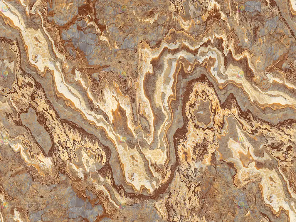 棕褐白纹玛瑙石纹理贴图