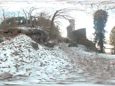 雪景古堡遗迹贴图