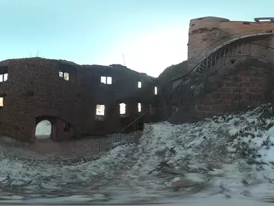 古堡遗迹雪景贴图