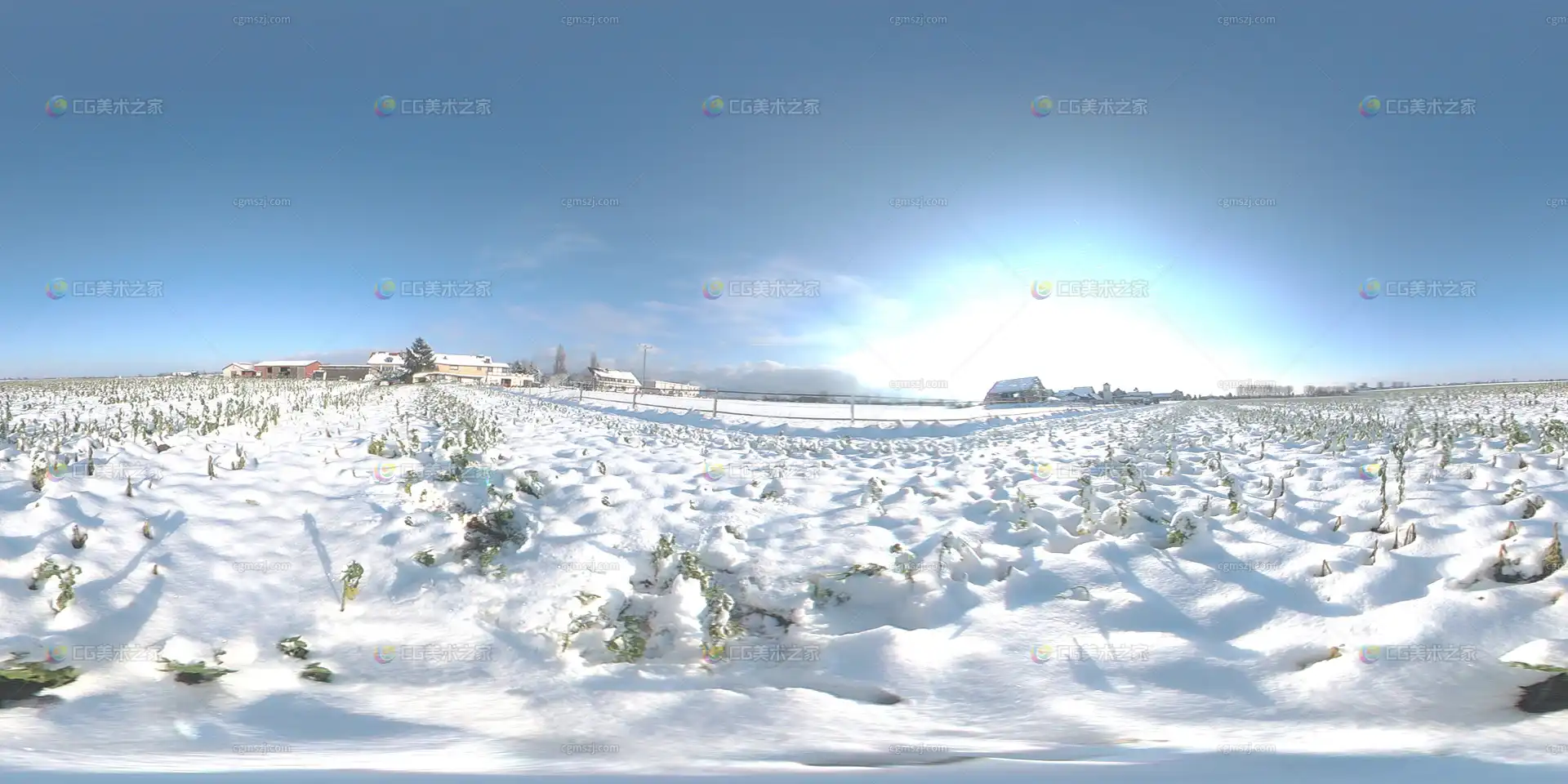 冬日乡村雪景贴图