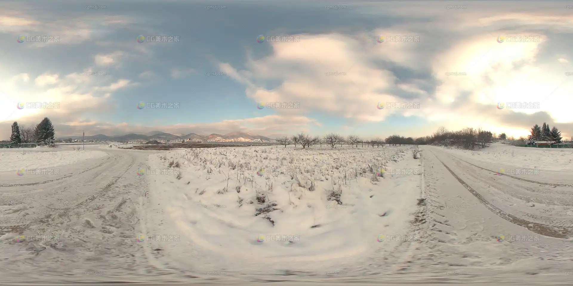 冬日旷野雪景贴图