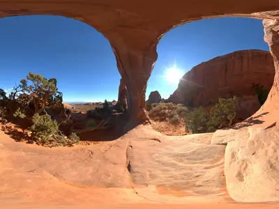 红岩双拱门地貌贴图