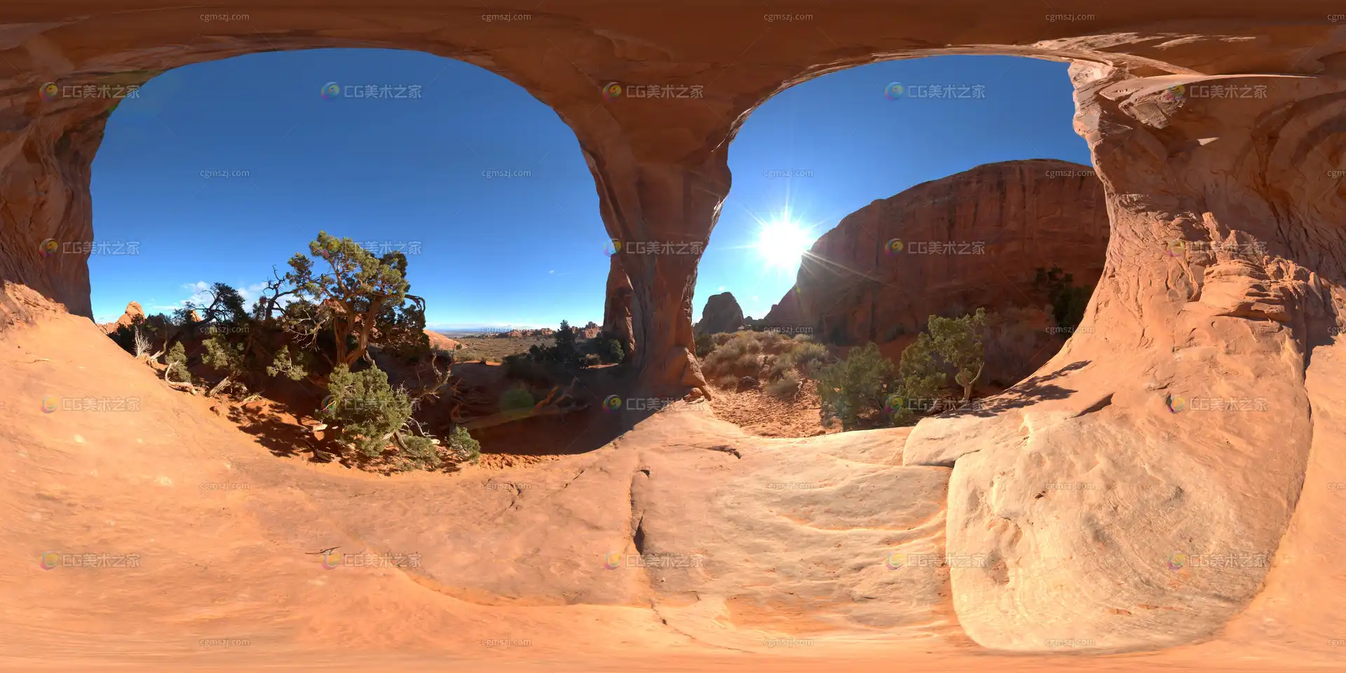 红岩双拱门地貌贴图