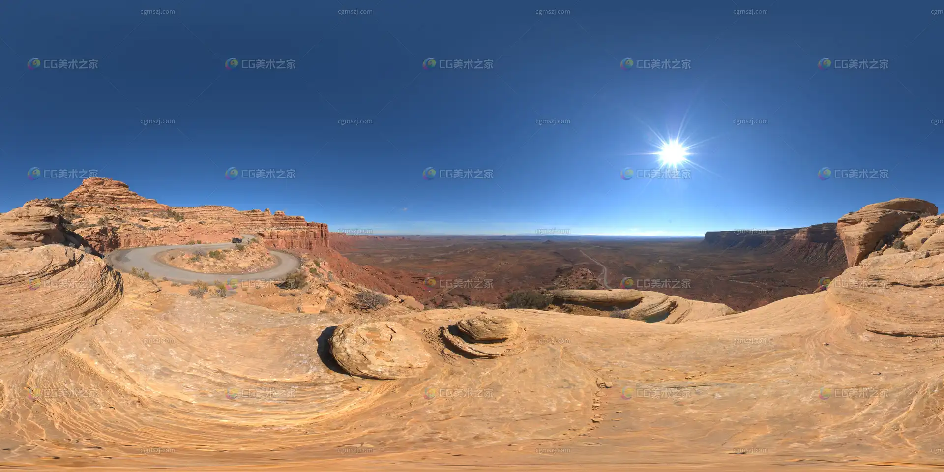 红岩峡谷环形路贴图