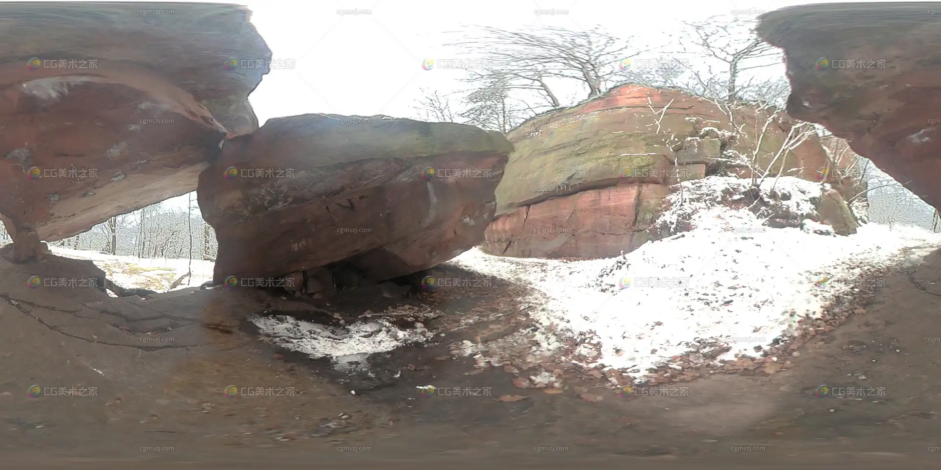 雪后红岩景观贴图
