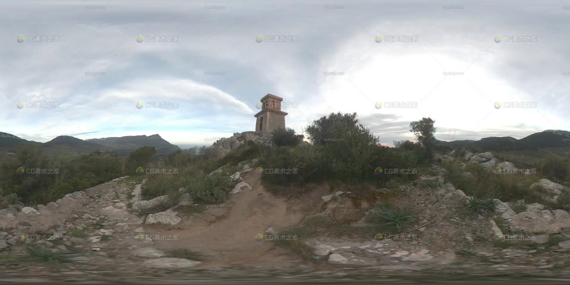 山野石塔景观贴图