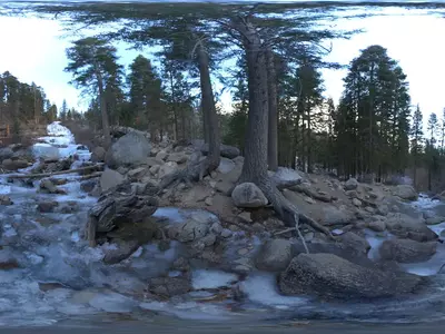 山林冰溪景观贴图