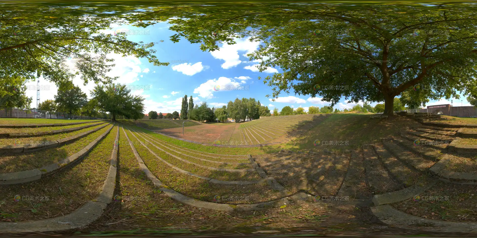 郊野阶梯草坪景观贴图