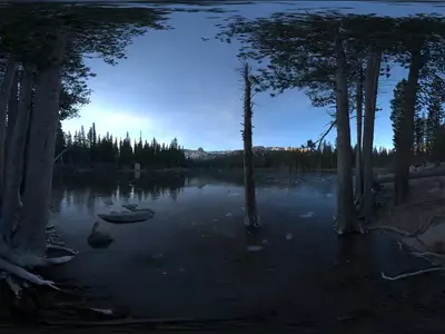 山林冰湖景观贴图