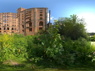 荒废弃红砖建筑景观贴图