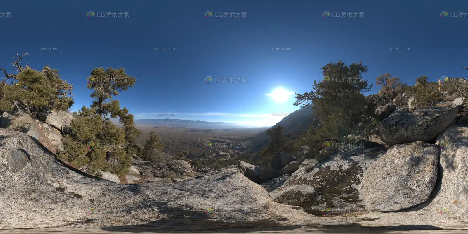 山野日出景观贴图