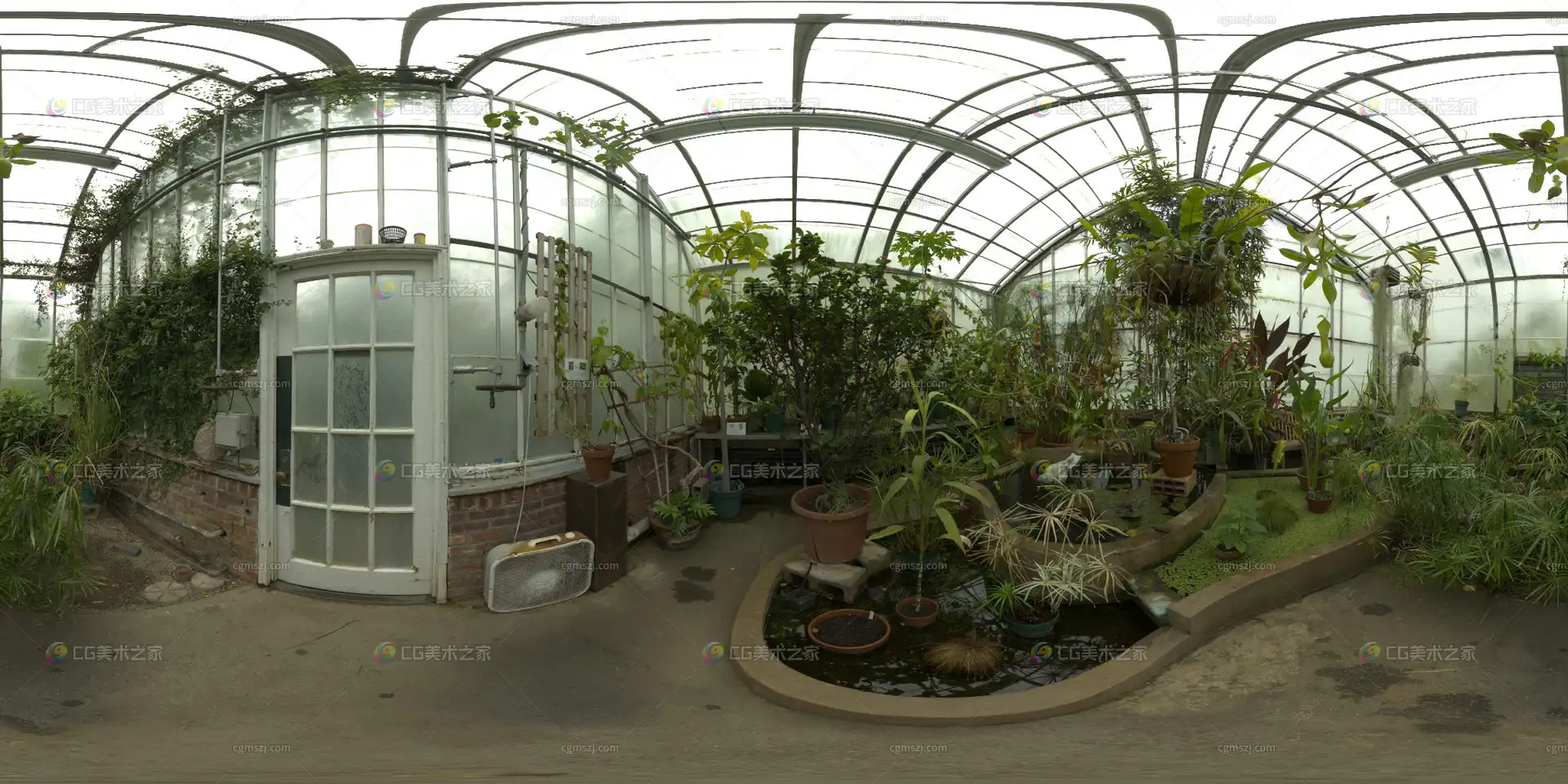 玻璃温室景观贴图