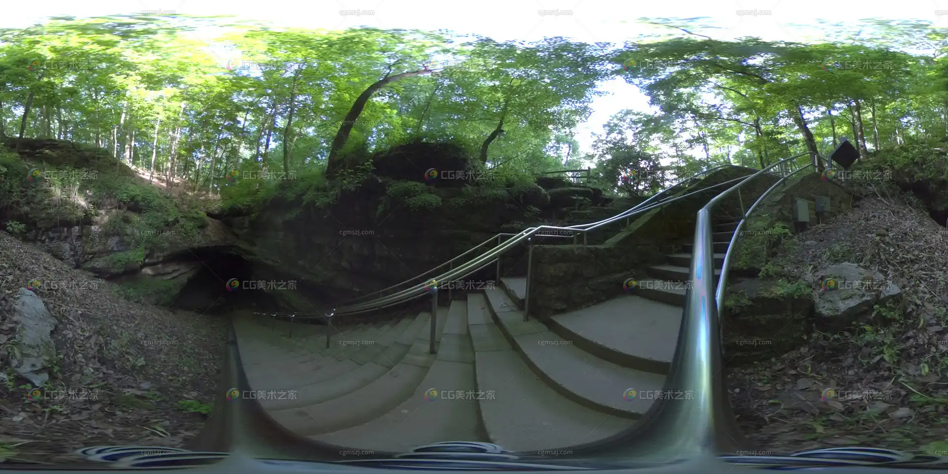 山林石阶景观贴图